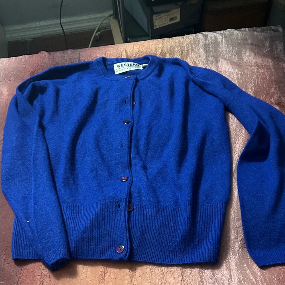 Western Blue Women's‎ Cardigan Sweater
